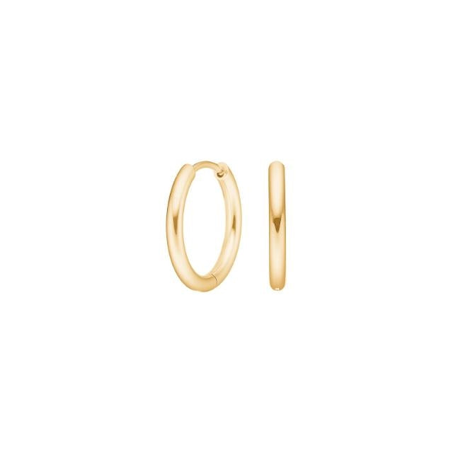 Nordahl Andersen Pure Titanium hoops i forgyldt, nikkelfri titanium – 12 mm hoops med kliklås.